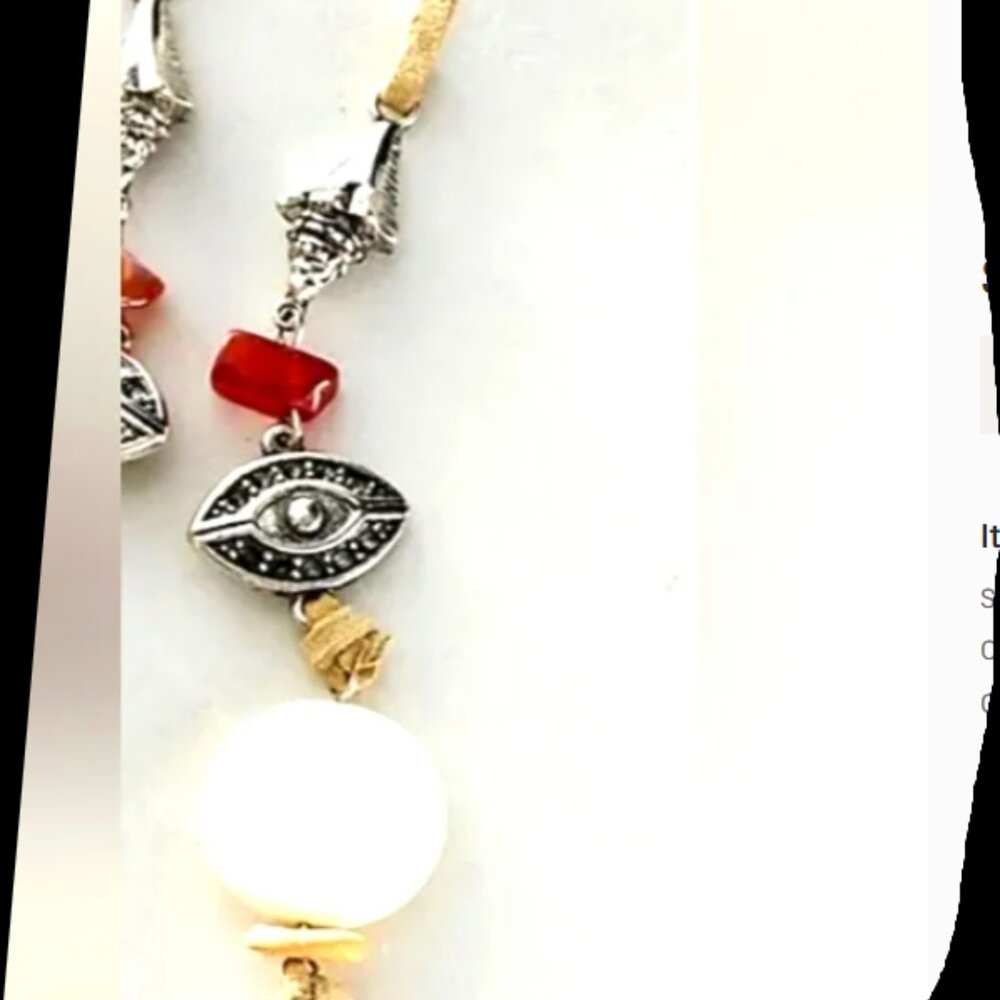 Free People “Treasure Dangles” – Mother of Pearl – Boho Luxe Earrings – Like New - Picture 4 of 9